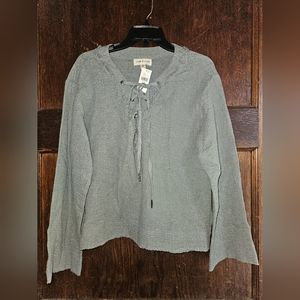 NWT Anthropologie Cloth & Stone Tie Front Top - Size S